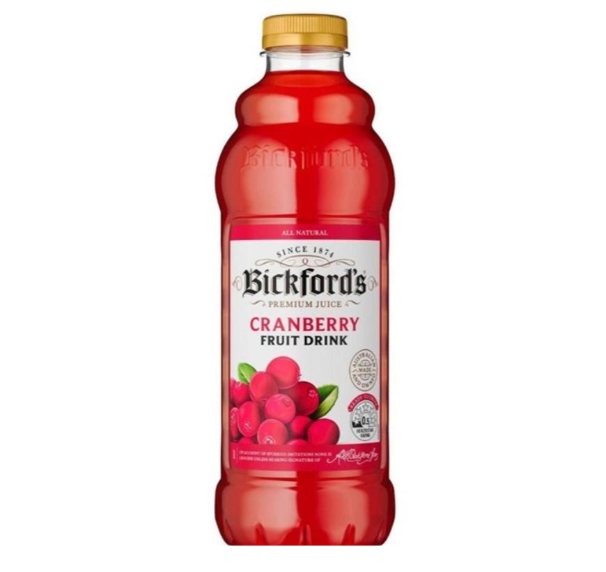 Bickfords FJ Cranberry 1L Fruit Juice