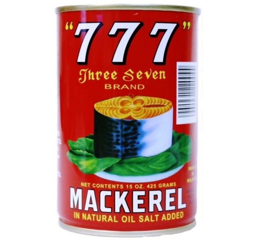 777 mackerel natural oil 425g GSTex