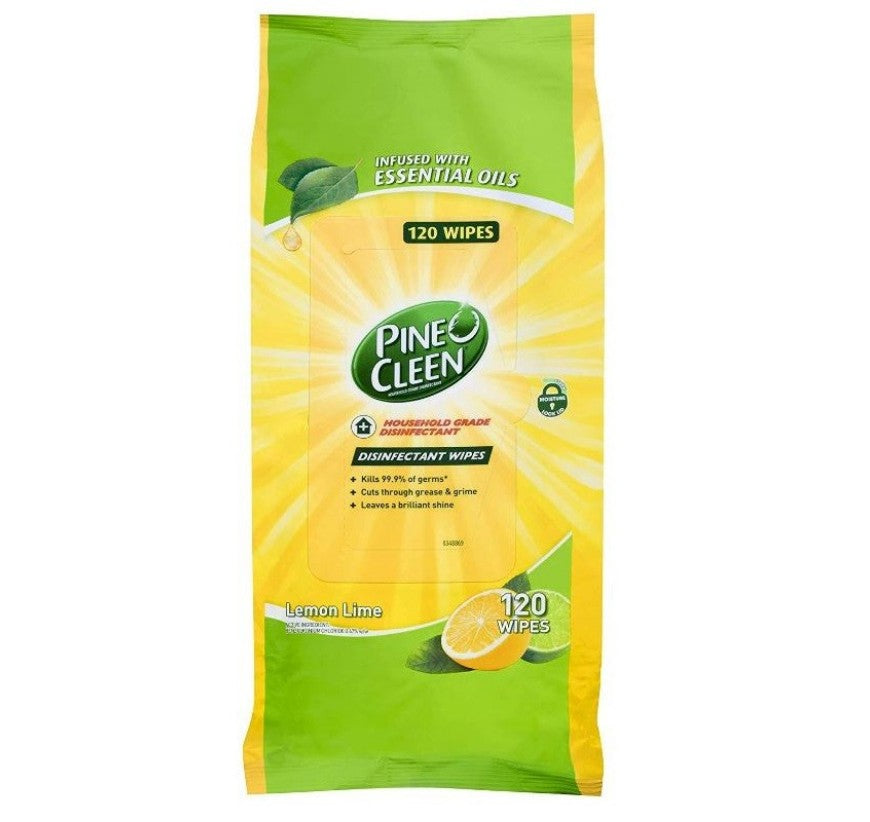 Pine O Cleen Wipes Lemon 120's Lime 3120955