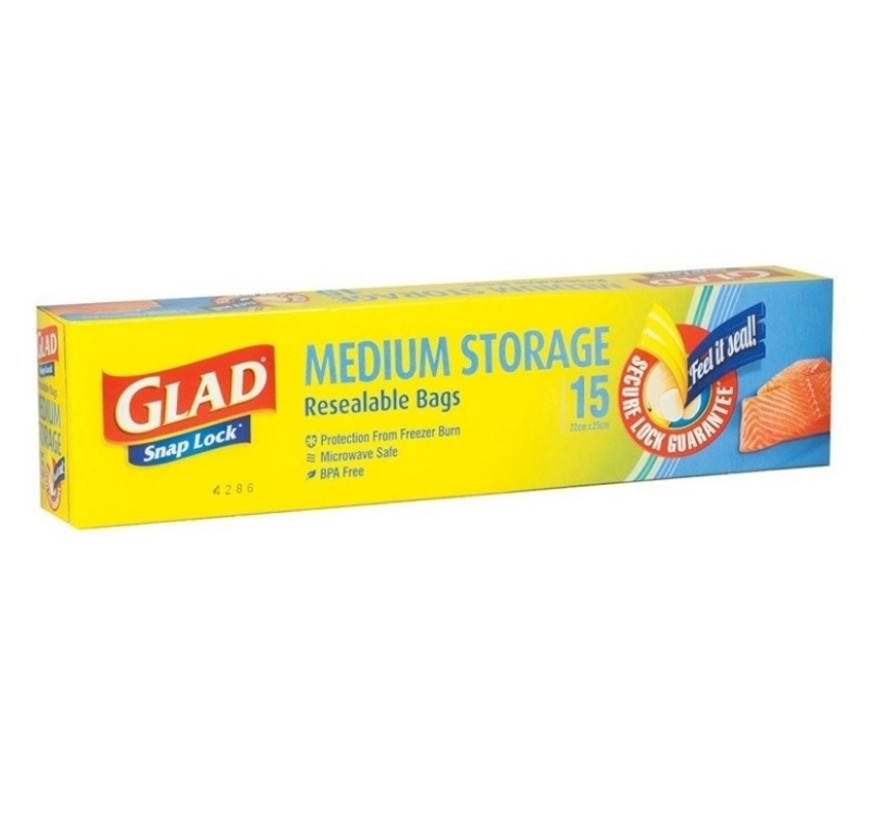 Glad snap lock storage M 15's bag