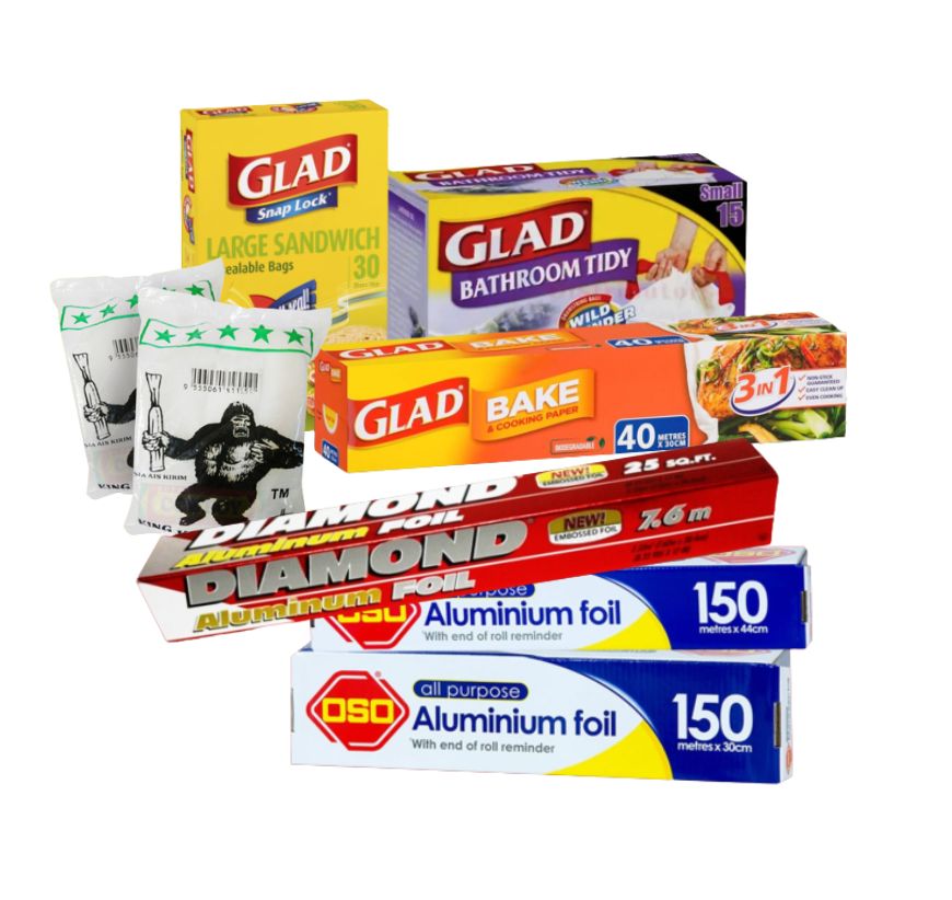 Cling Wrap, Foil & Baking Pape