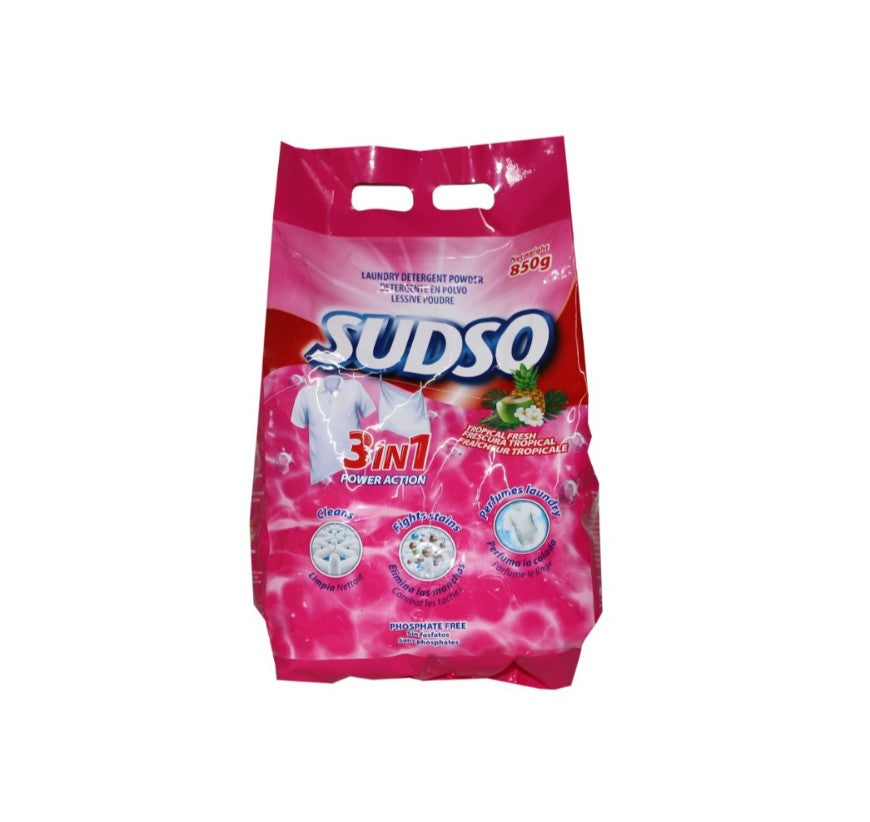 Sudso Tropical Fresh 850g Detergent Powder 3in1