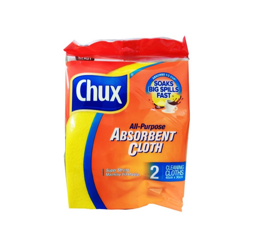 Chux All-Purp Absorb Cloth 2PK
