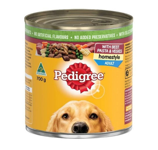 Pal H/STYL BEEF PSTA &VEG 700G DOG FOOD