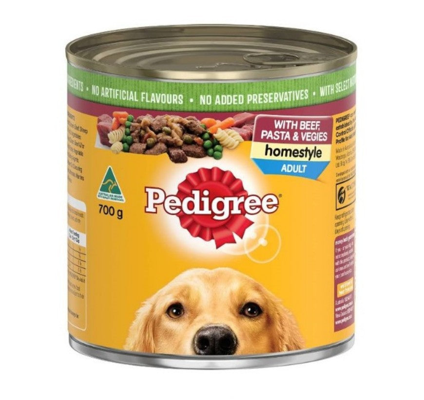 Pal H/STYL BEEF PSTA &VEG 700G DOG FOOD