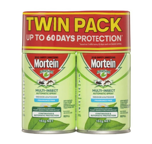 Mortein NG MIAS FFree 2pk 152g Ref Multi Insect Auto 3194155 Spray