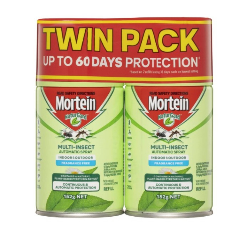 Mortein NG MIAS FFree 2pk 152g Ref Multi Insect Auto 3194155 Spray