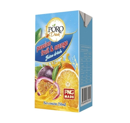 250ml Poro passionfruit orange juice drink