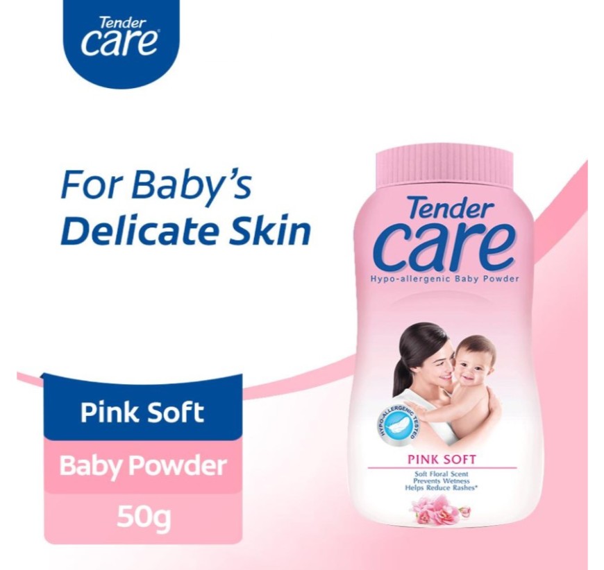 Tender Care Talc Pink Soft Baby Powder 50g