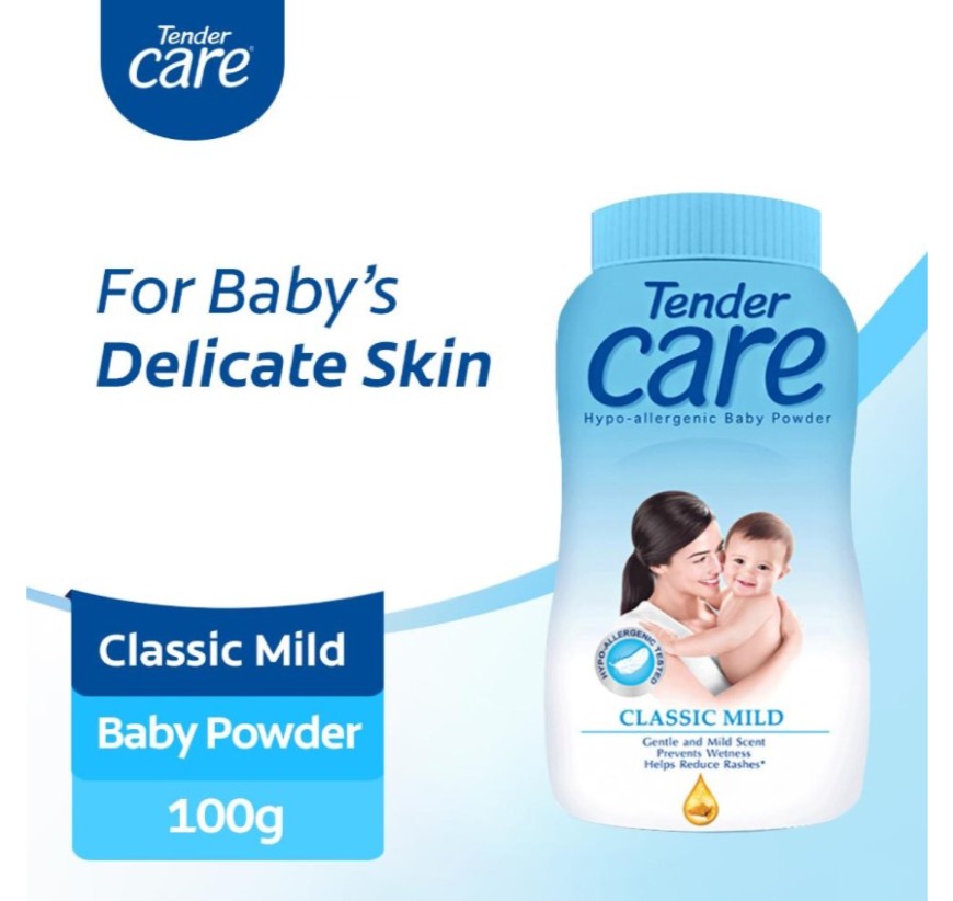 Tender Care Talc Classic 100g Mild Baby Powder 1536329