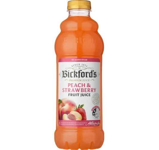 Bickfords FJ Peach & Strawb 1L Fruit Juice