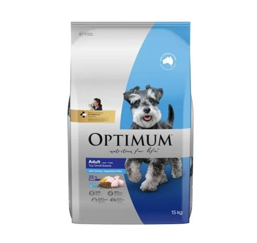 Optimum Adult (S) Chk Veg 15kg Rice Small Breed Dog Food UB10227636