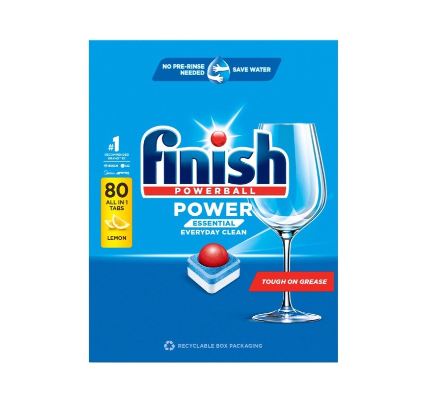 Finish Power Lemon Dishwashing Tablets 80pack