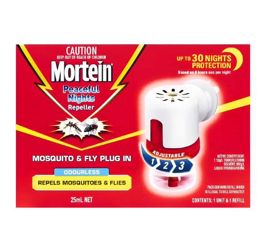 Mortein Peaceful Nights Mosquito & Fly Plug in 25ml