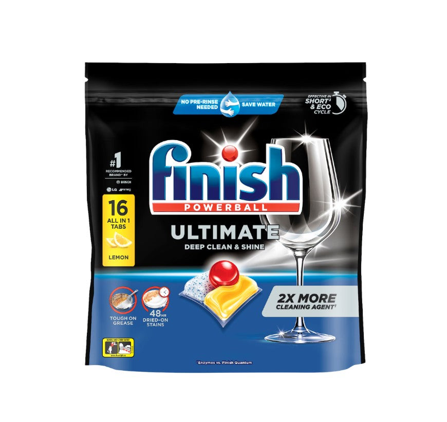 Finish Powerball Ultimate Lemon Dishwashing Tablet 16pack