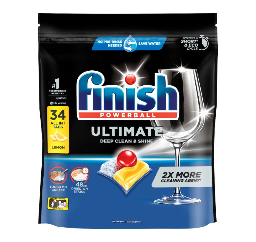 Finish Powerball Ultimate Lemon Dishwashing Tablet 34pack