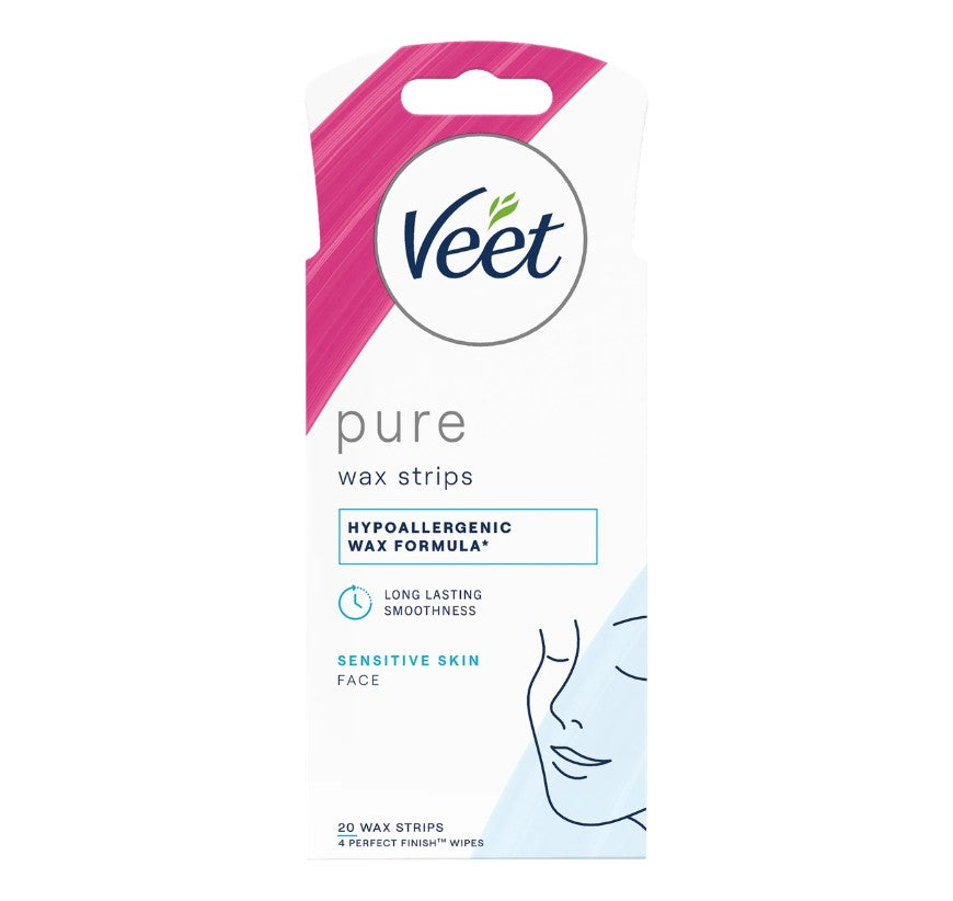 Veet Pure Cold Wax Strips Face 20's