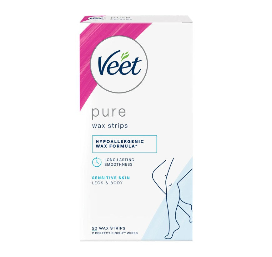 Veet Pure Cold Wax Strips Legs 20's