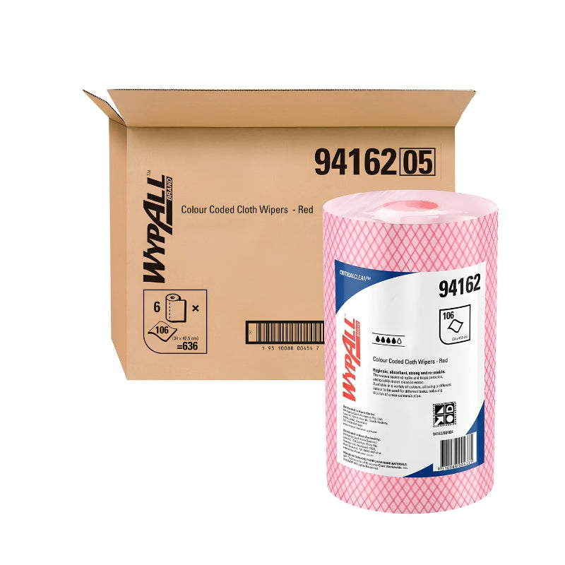 Wypall Wiper Colour Coded Red 94162