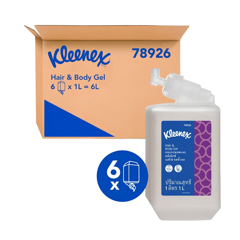 Kleenex Skincare Gel Soap Hair & Body 78926