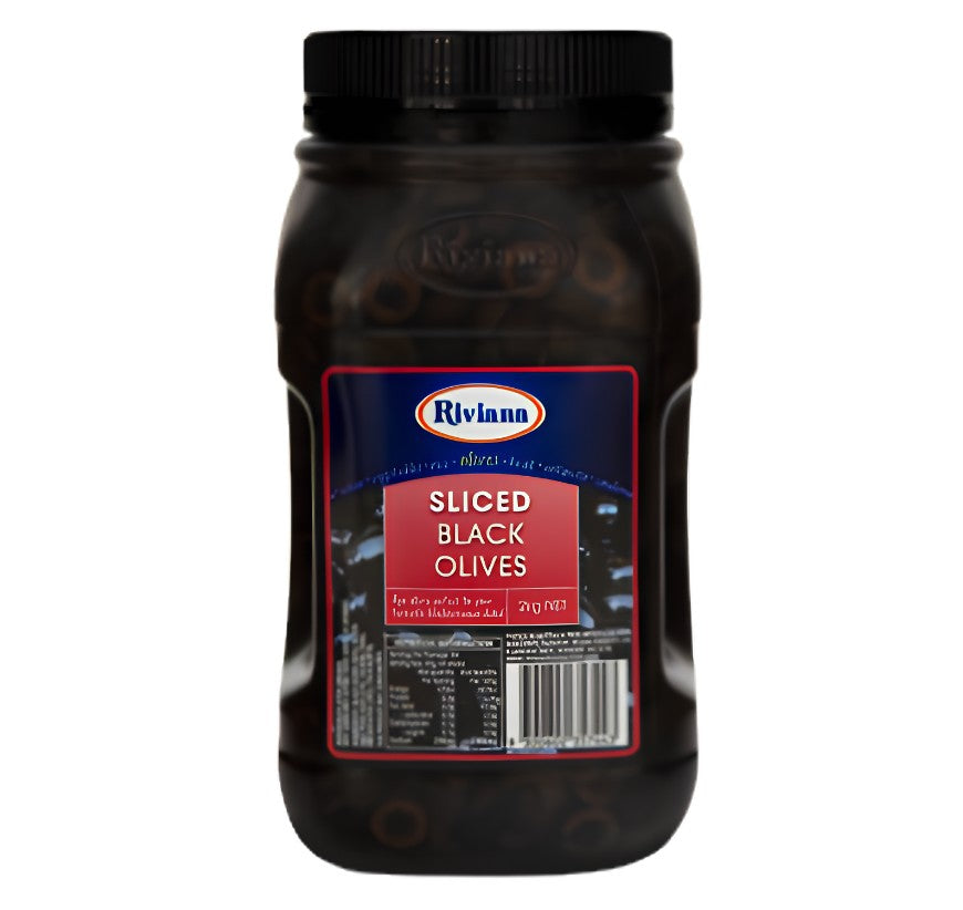 Riviana Olives Black Sliced 2KG