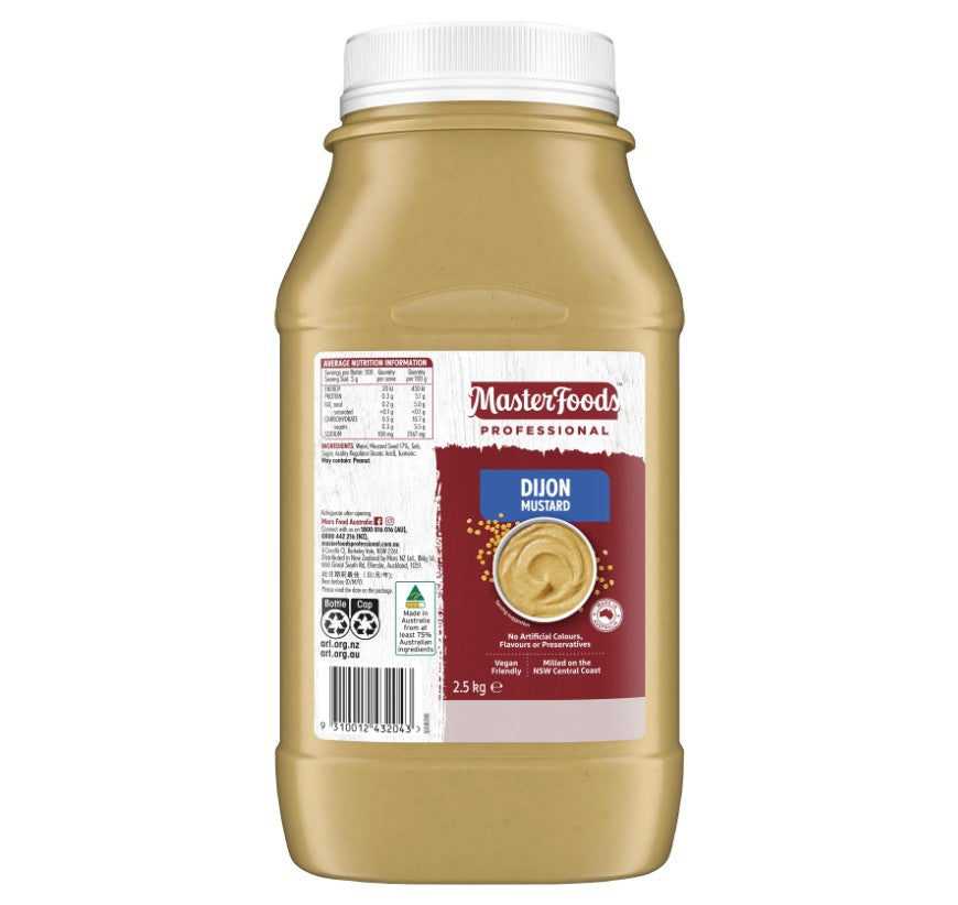 Master Food Dijon Mustard 2.5kg