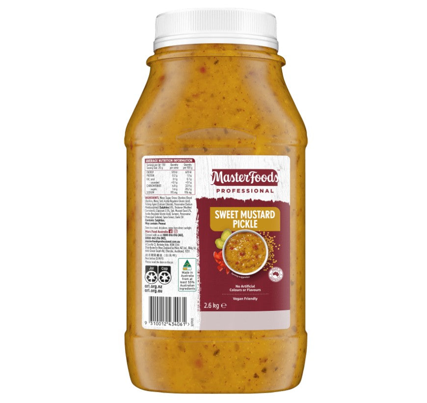 Master Food Sweet Pickle Mustard Relish 2.5kg