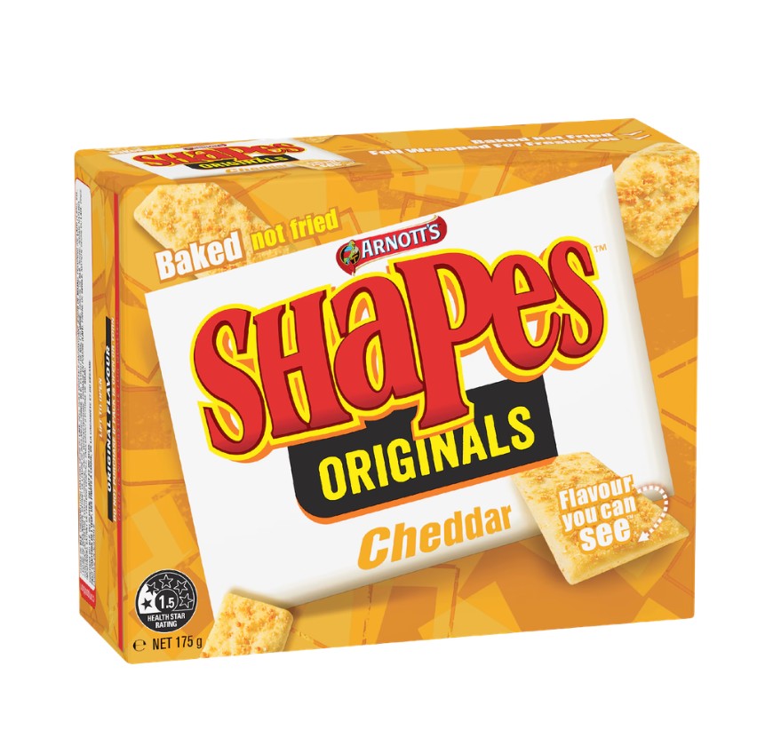 Arnotts Shapes Cheddar 175g