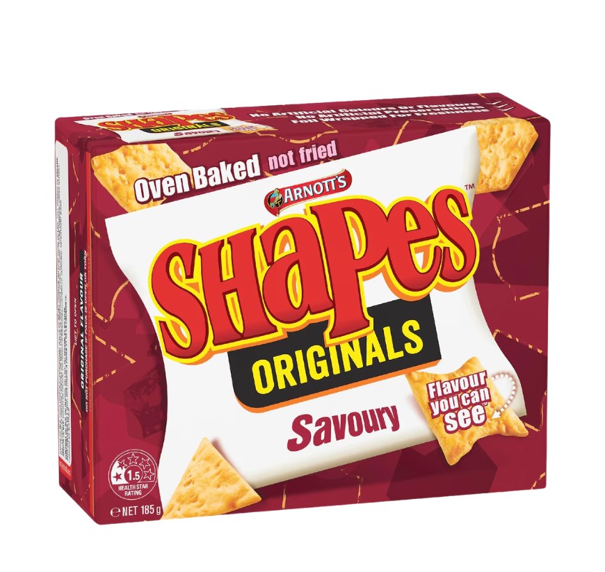Arnotts Shapes Savoury 185g