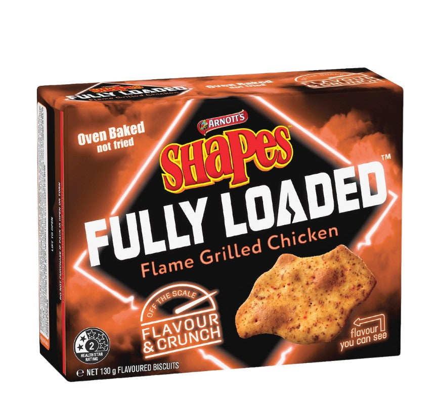 Arnotts Shapes Flamed Grilled Chicken Fully Loaded 130g