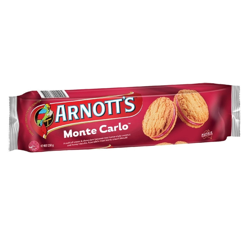 Arnotts Cream Biscuits Monte Carlo Original 250g