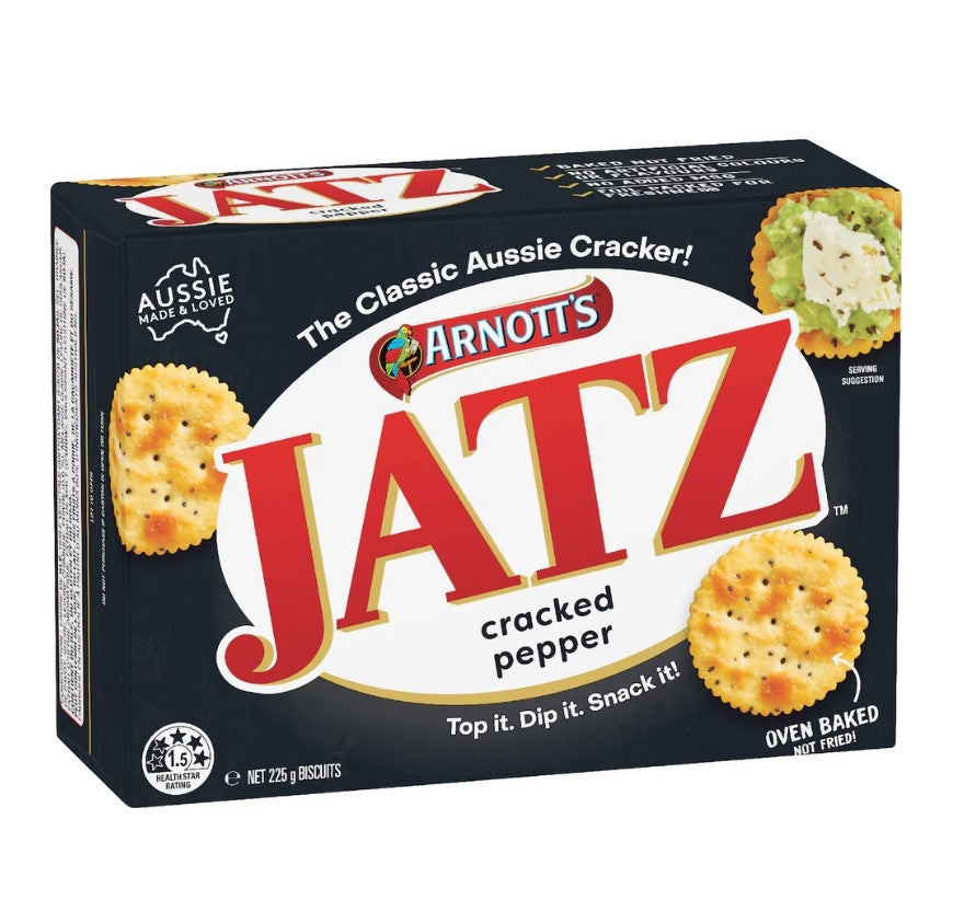 Arnotts Jatz Crackers Pepper Cracked 225g