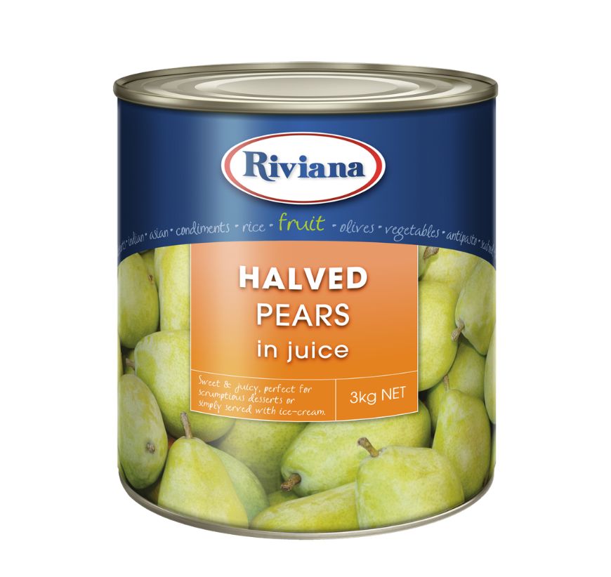 Riviana Pears Halved in Juice 3kg