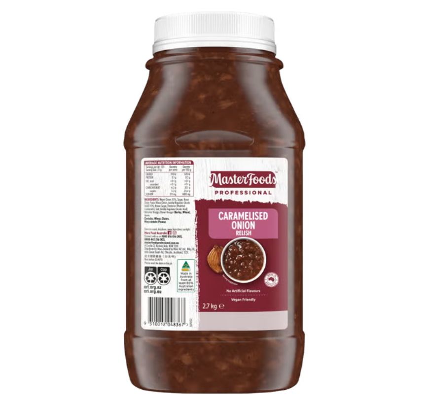 Master Food Caramelised Onion Relish 2.7kg