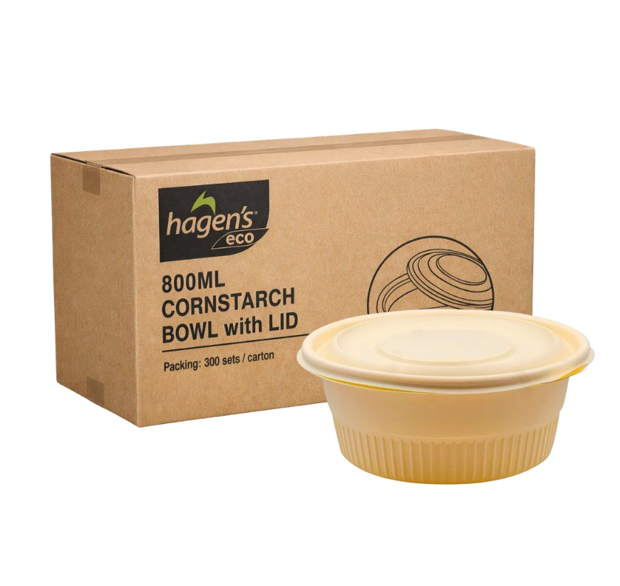 Cornstarch Bowl + Lid (800Ml) 300's