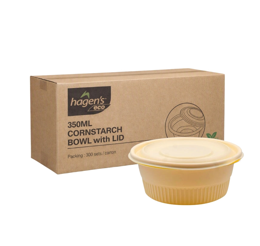 Cornstarch Bowl + Lid (350Ml) 300's