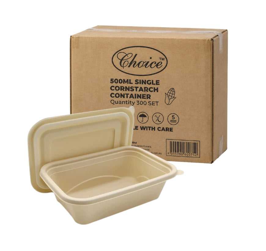 Cornstarch Single Compartment (500Ml) 300's