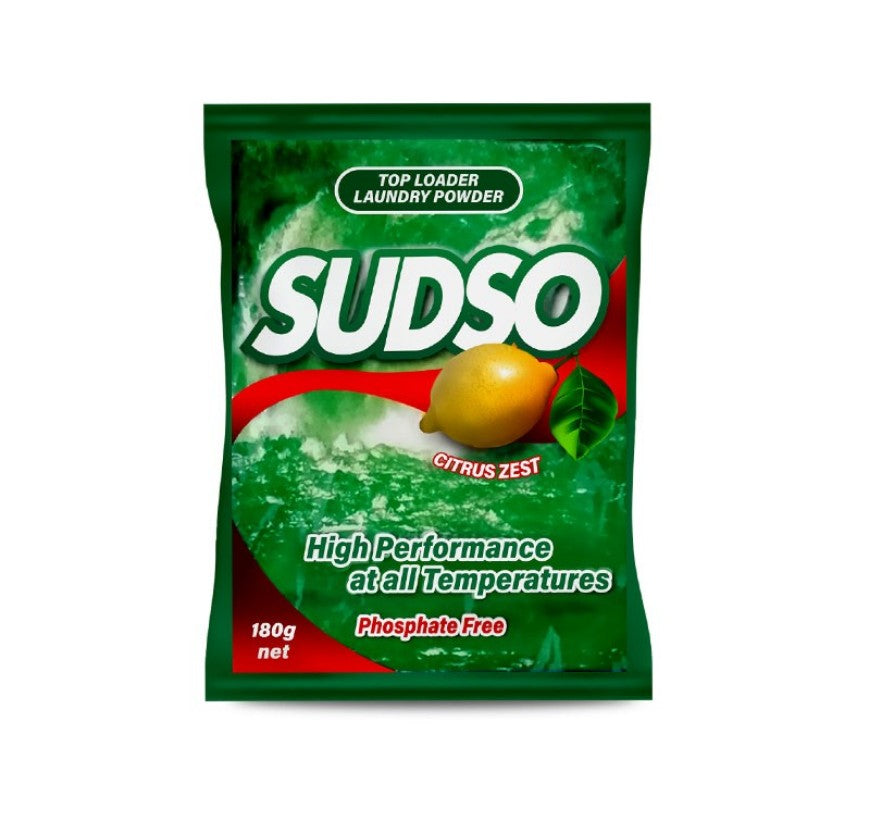 Sudso Lemon Detergent 180g Powder