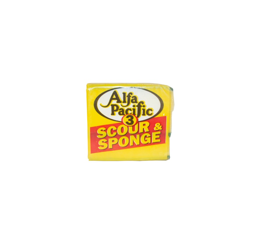 Alfa Pacific Scour & Sponge 3pcs