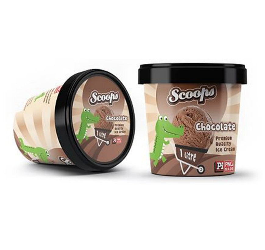 Scoops Chocolate Ice Cream 1Ltr