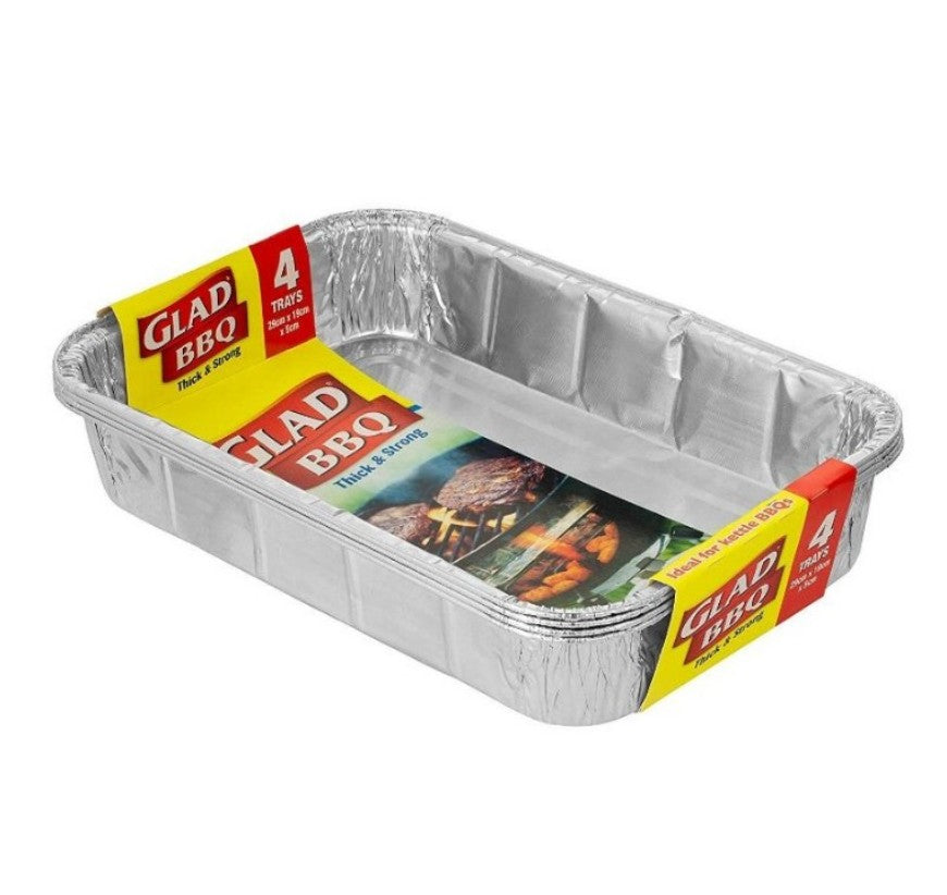 Glad foil BBQ tray 4pk