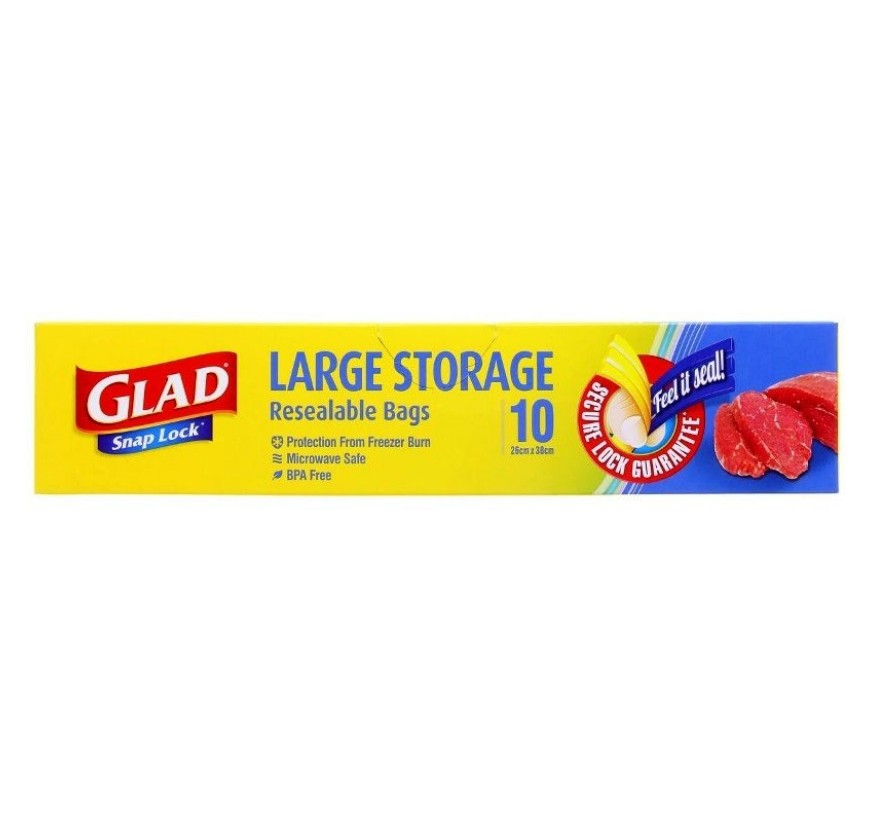 Glad snap lock storage L 10's bag