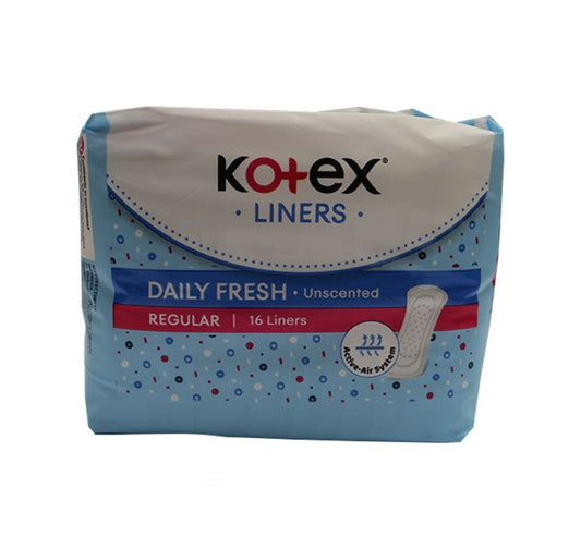 Kotex Liners Reg 16s 90038V Fresh Unscented 90038M GSTex 16'sx24