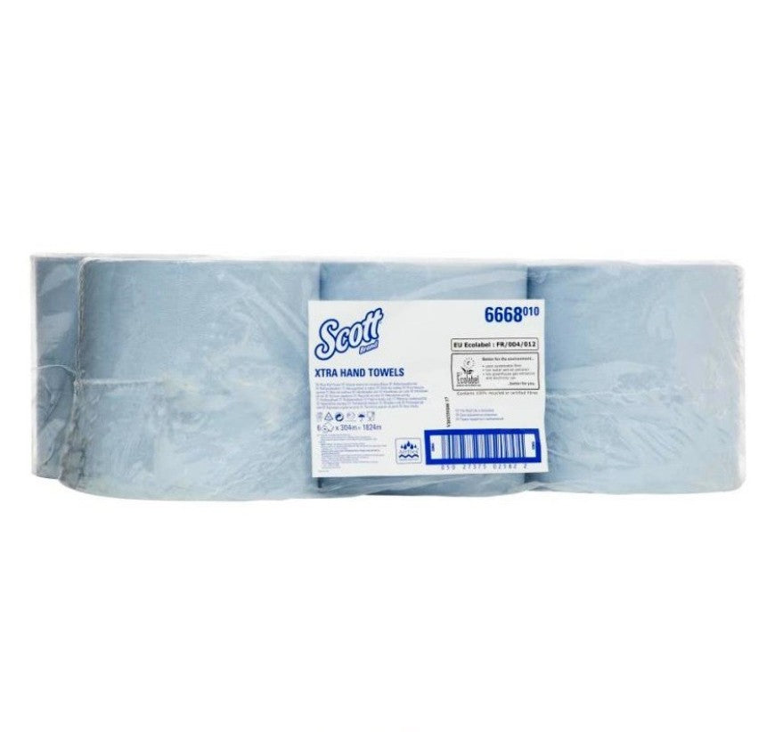 Scott Xtra Hand Towel Blue 6's 305M 6668B