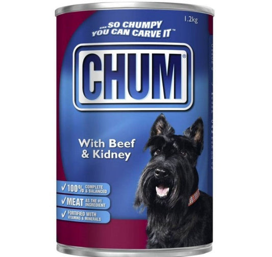 Chum Beef & Kidney 1.2kg Dog Food