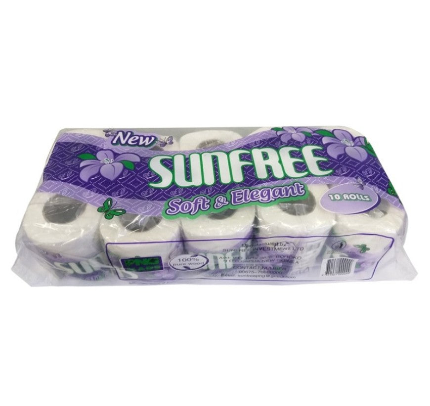 Sunfree tissue roll 2ply 10's