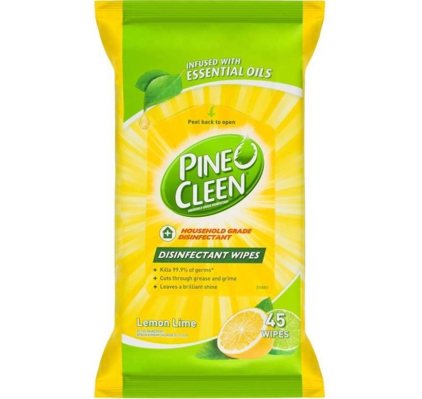 Pine O Cleen Wipes Lemon 45's Lime 3245792