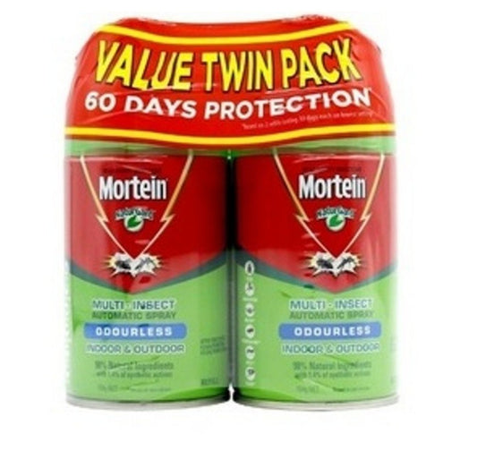 Mortein NG MIAS Odour 2pk 308g Ref Multi Insect Auto 8082449 Spray