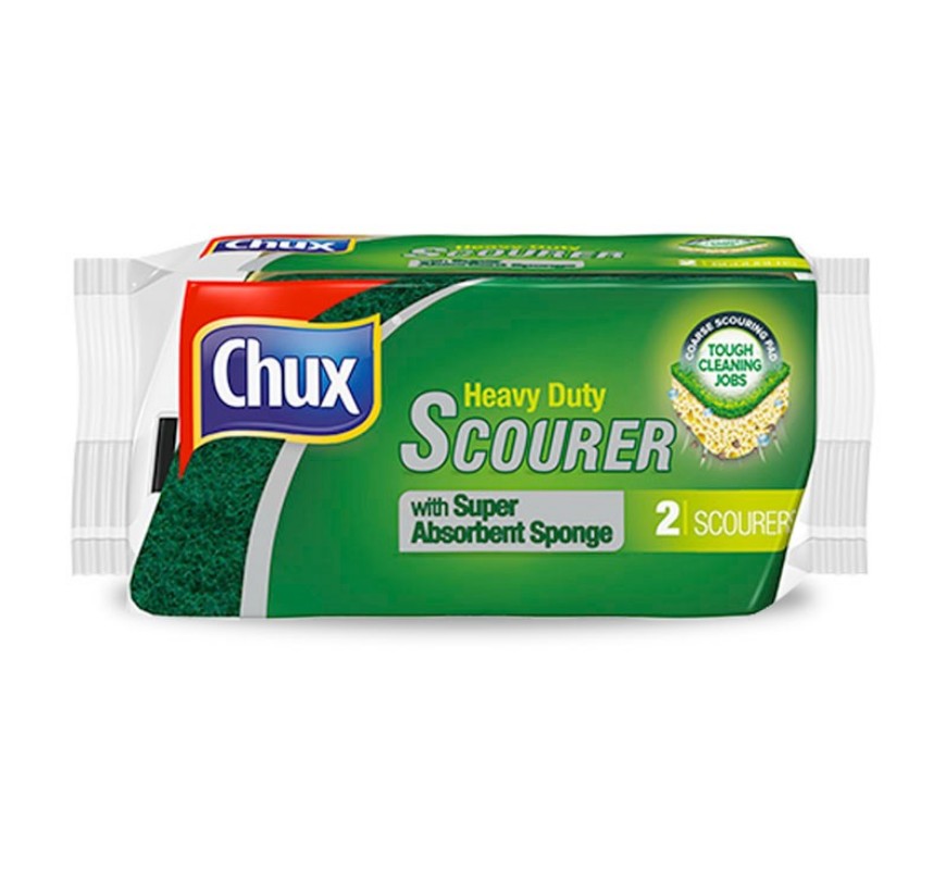 Chux H/Duty Scourer/Sponge 2 HDSPG2/6