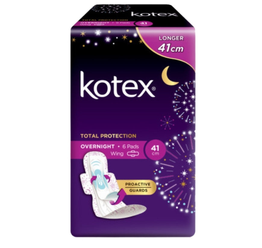 Kotex Proactive Guard Overnight 41cm x 6's | GSTex